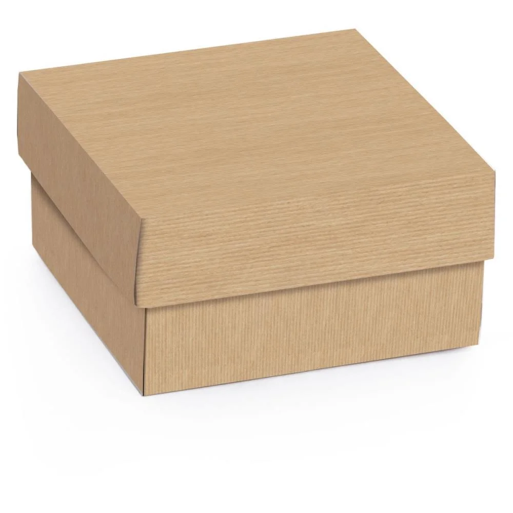 Caixa Para Presente Com Tampa Mini Quadr.kraft P 6,5X6,5X3,5 Cromus (Pct.c/10)
