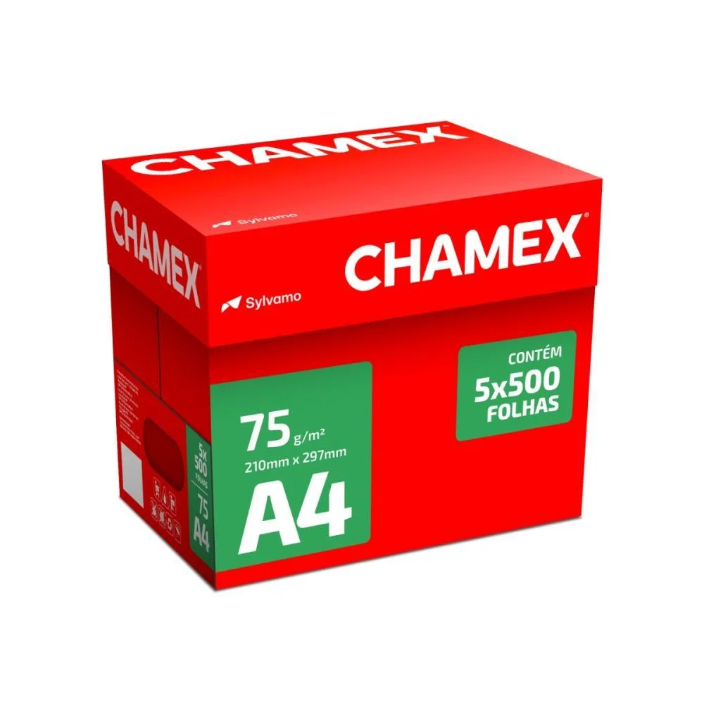 PAPEL SULFITE A4 CHAMEX 75G 05 PCTX500 FLS CHAMEX (CAIXA)
