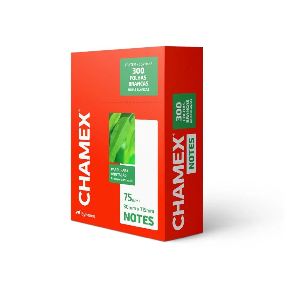 BLOCO DE ANOTACOES CHAMEX NOTES 80X115MM 300FLS. CHAMEX (CAIXINHA)