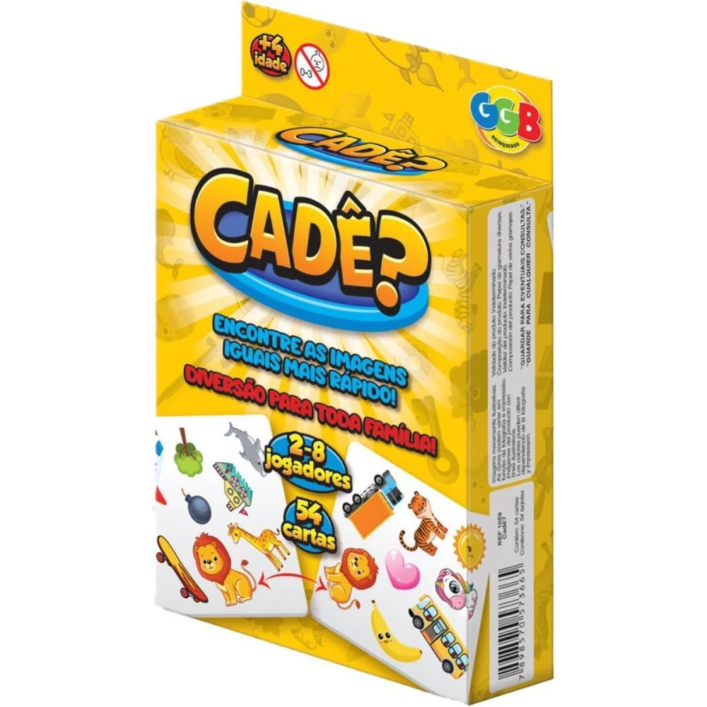 JOGO DE CARTAS CADE 54 CARTAS GGB PLAST (UNIDADE)
