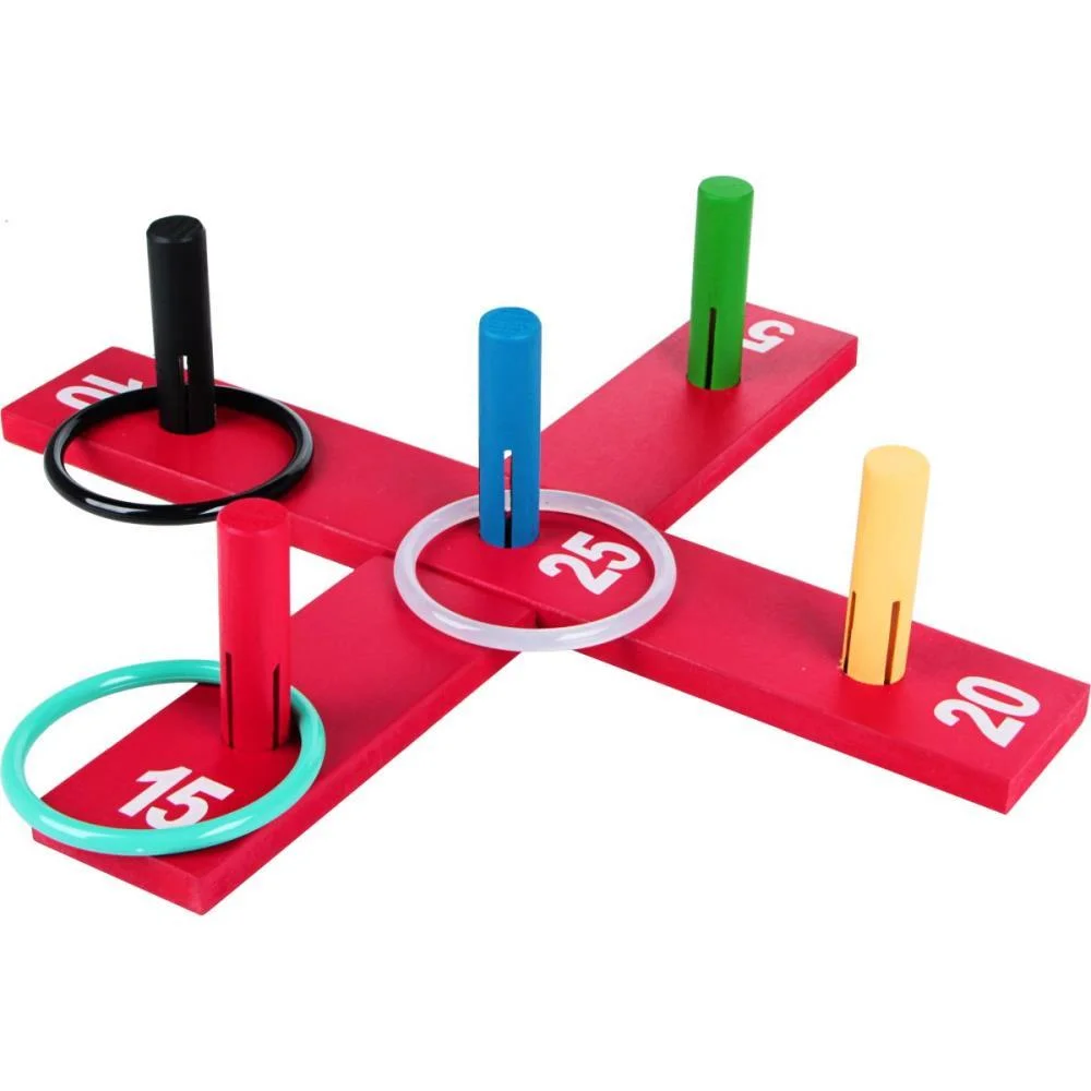 Brinquedo Pedagogico Madeira Jogo De Argola Cruz 10Pcs Carlu (Unidade)