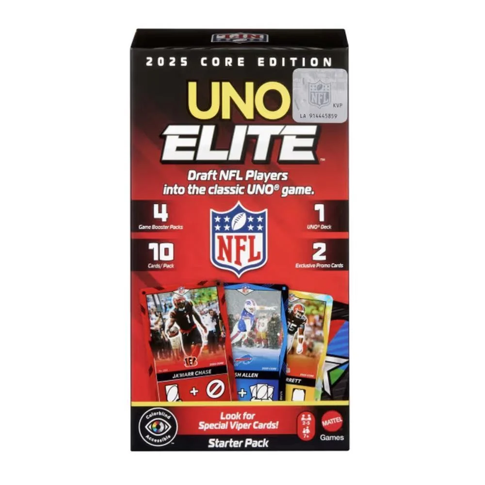 JOGO DE CARTAS UNO ELITE NFL STARTER PACK MATTEL (UNIDADE)