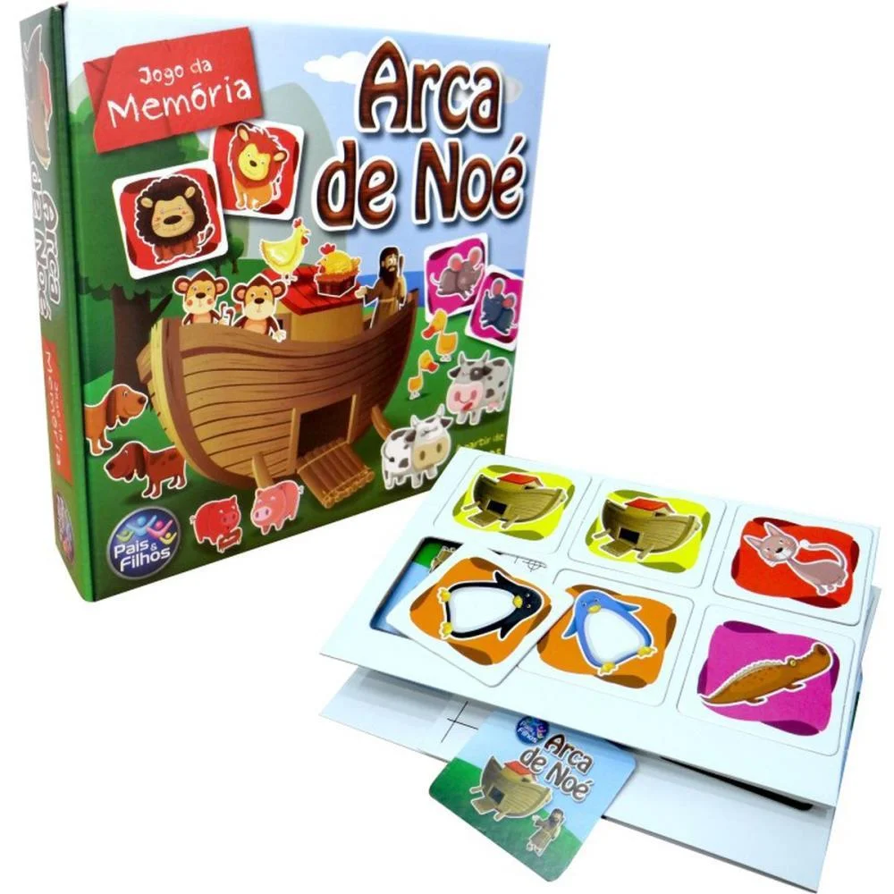 JOGO DA MEMORIA ARCA DE NOE 40 PECAS PAIS E FILHOS (UNIDADE)
