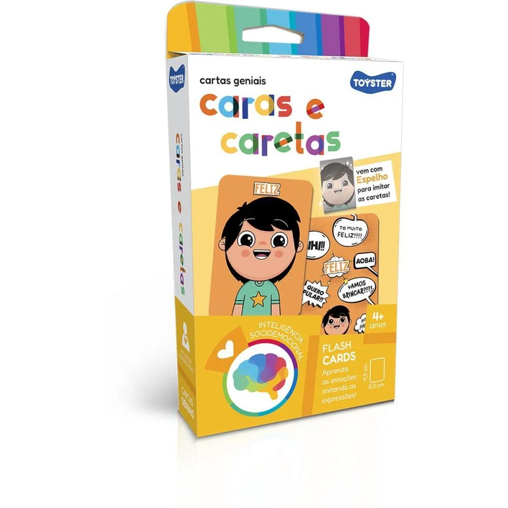 JOGO EDUCATIVO CARTAS GENIAIS CARAS E CARETAS TOYSTER (UNIDADE)
