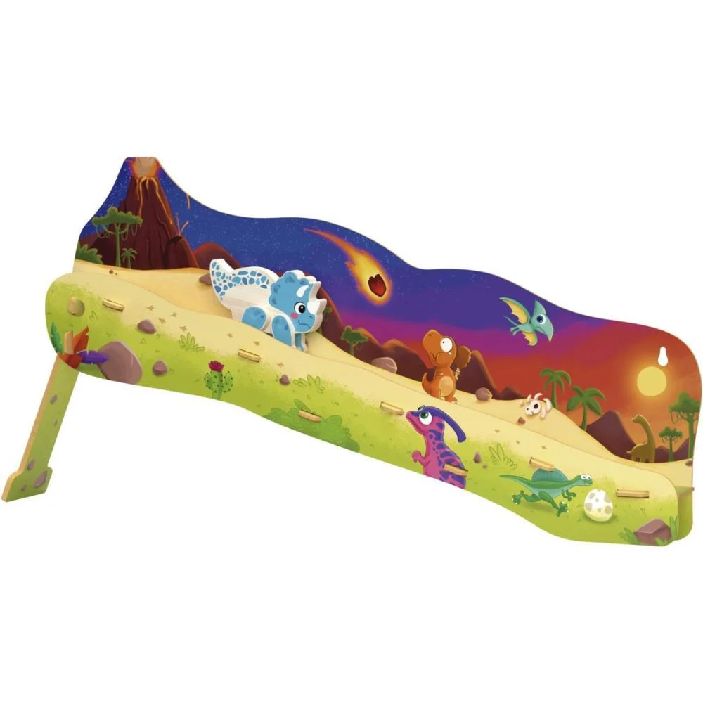 BRINQUEDO PEDAGOGICO MADEIRA DESCE A RAMPA DINOSSAURO BRINC. DE CRIANCA (UNIDADE)