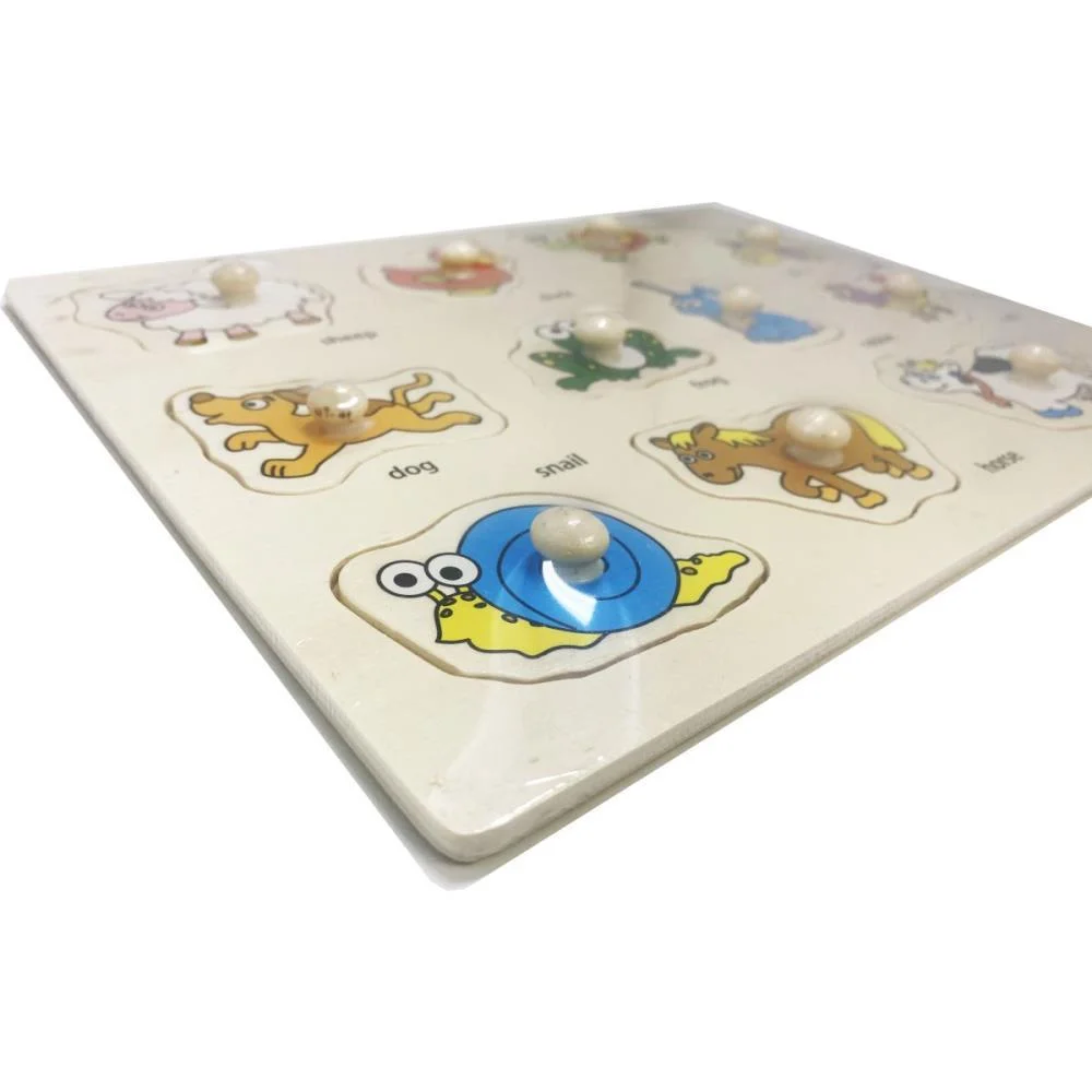 BRINQUEDO PEDAGOGICO MADEIRA ENCAIXE DIVERTIDO ANIMAIS TOY MIX (UNIDADE)