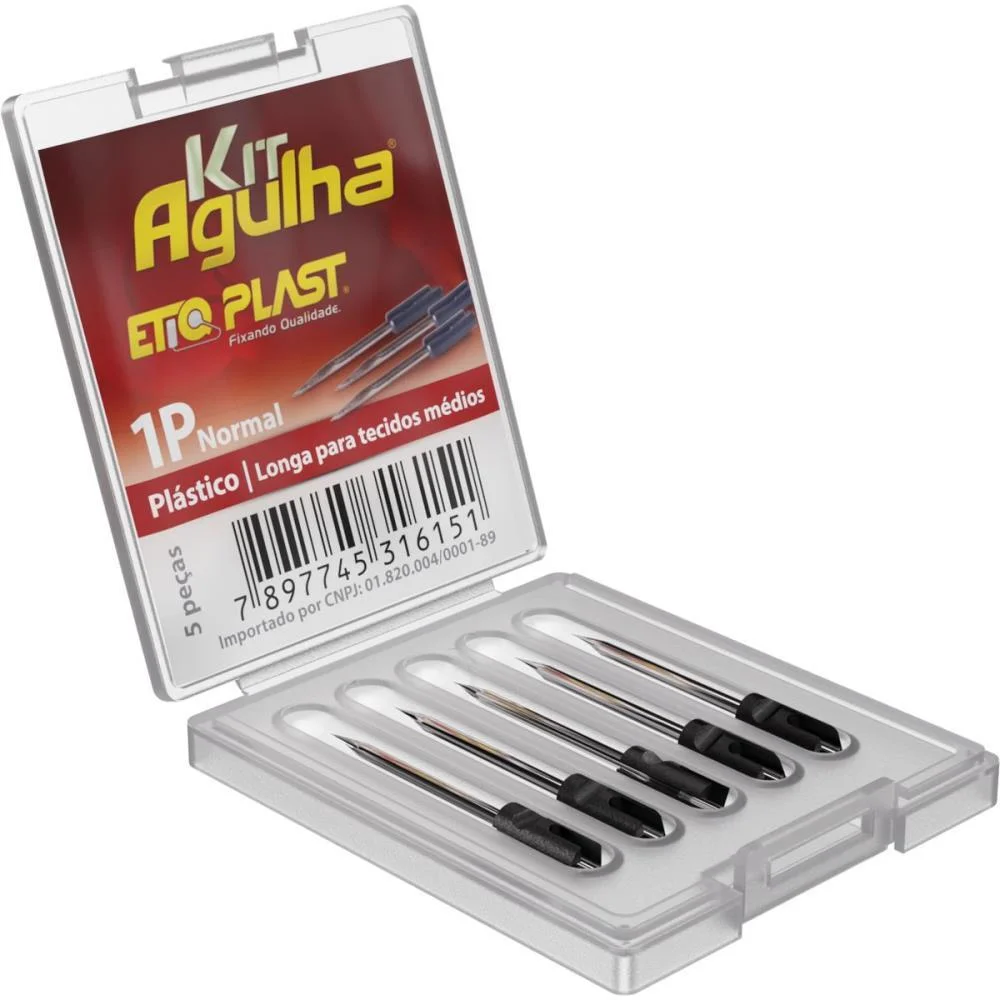 AGULHA APLICADOR TAG FIX KIT C/5 AGULHAS PLASTICAS 1P ETIQ PLAST (KIT)