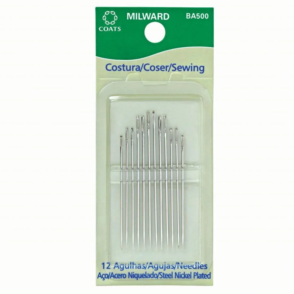 AGULHA DE MAO 4 TAMANHOS CT.C/12 COATS CORRENTE (CARTELA)