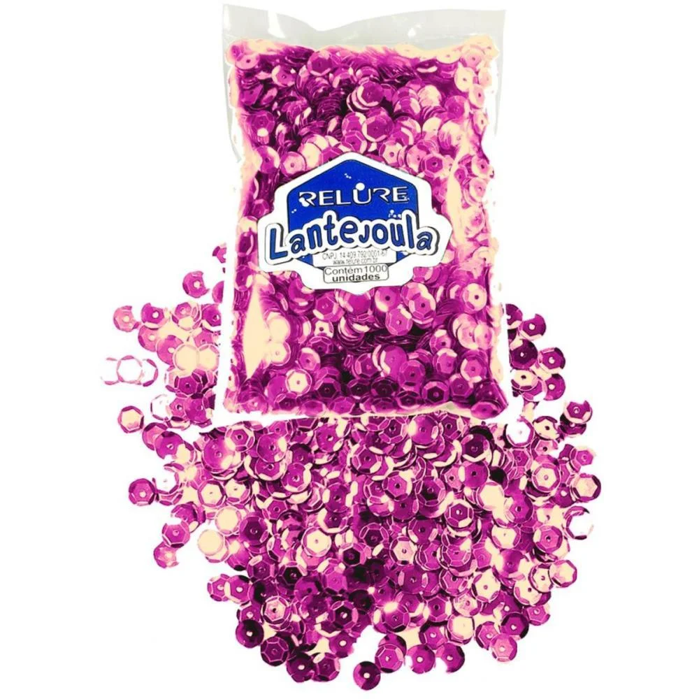 LANTEJOULA METALIZADA ROSA CLARO N.08 C/1000UNID. HONEY (PACOTE)
