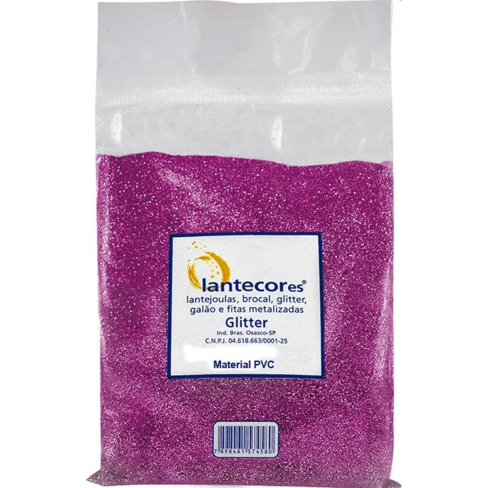 GLITTER PVC PINK 100G. LANTECOR (UNIDADE)