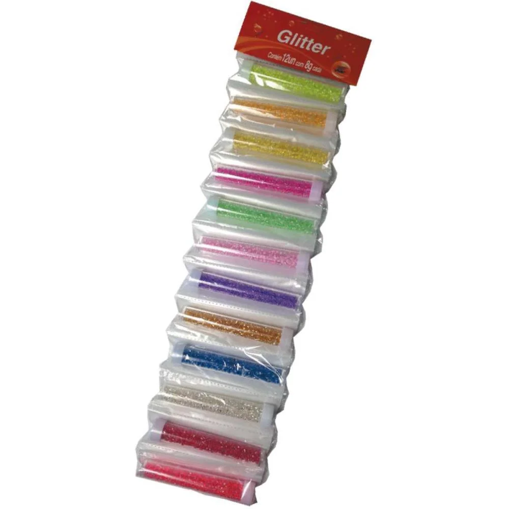 GLITTER PVC BOLINHAS SORTIDAS 8G.CADA V.M.P. (BL.C/12)