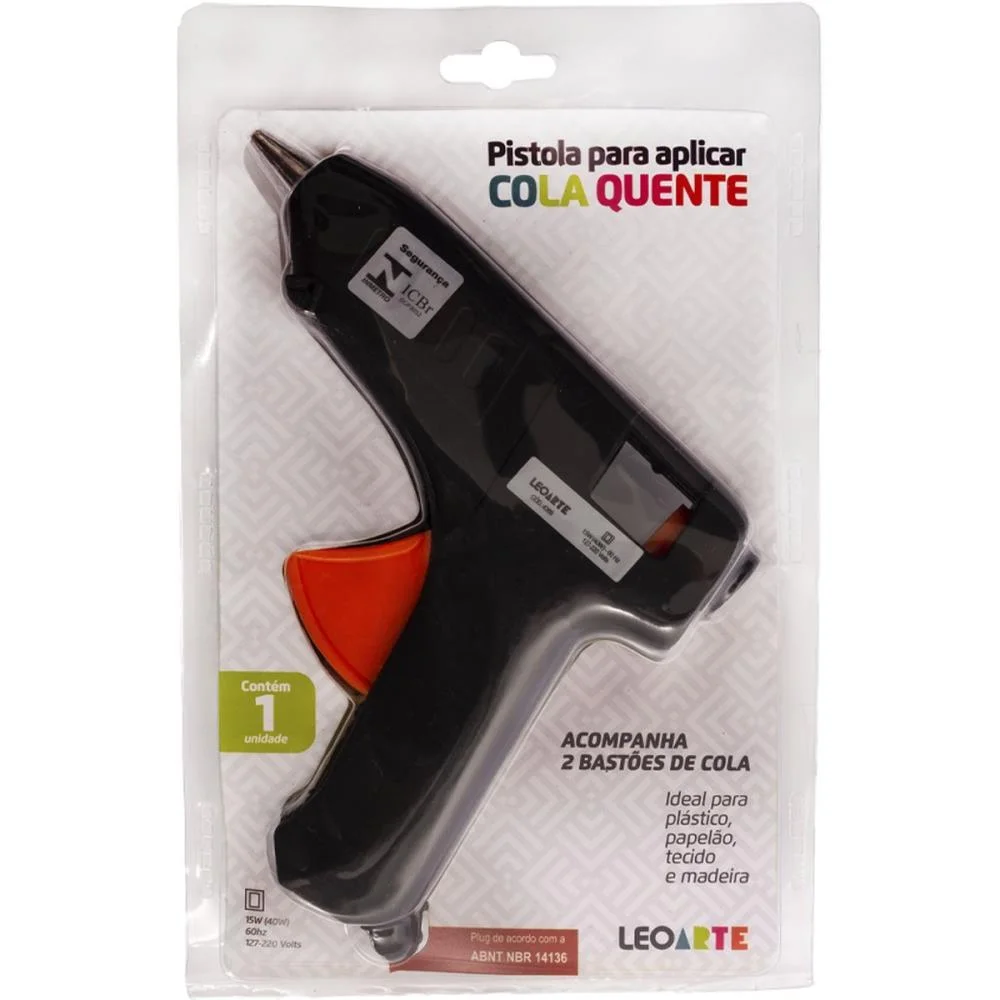 PISTOLA DE COLA QUENTE 40W BIVOLT GRANDE LEONORA (UNIDADE)
