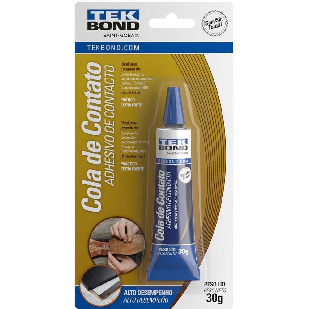 COLA DE ALTA RESISTENCIA COLA DE CONTATO 30G. TEKBOND (UNIDADE)