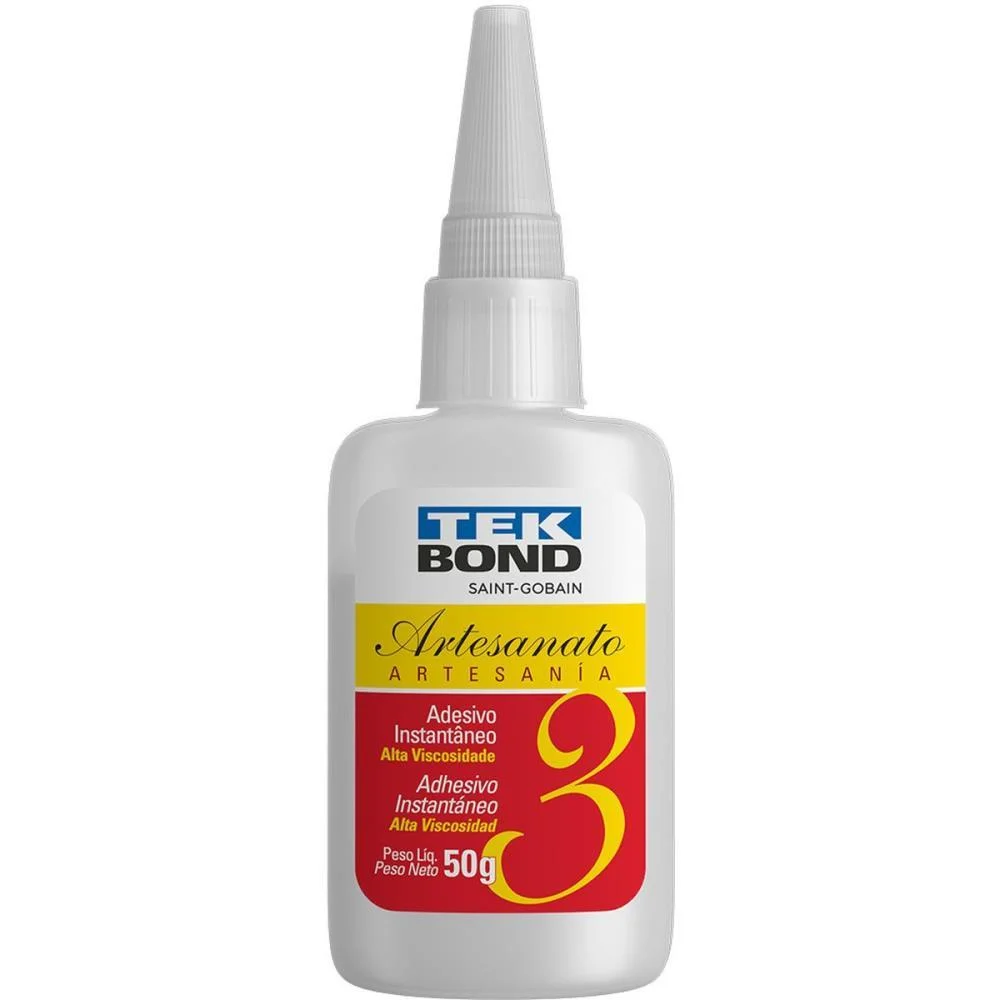 COLA ADESIVO INSTANTANEO ARTESANATO 3 50G TEKBOND (CX.C/10)