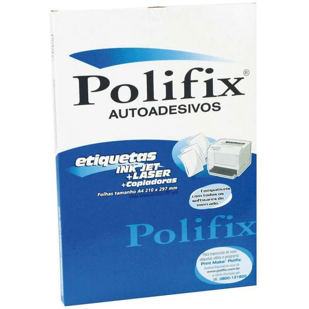 ETIQUETA A4 A4 199,6X143,5MM 2 CARREIRAS POLIFIX (CX/200)
