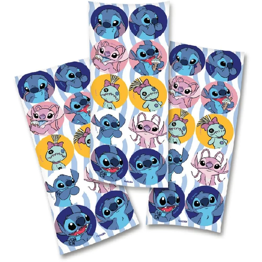 Adesivos Decorados Stitch New 9,5X23Cm C/30Un Festcolor (Cartela)