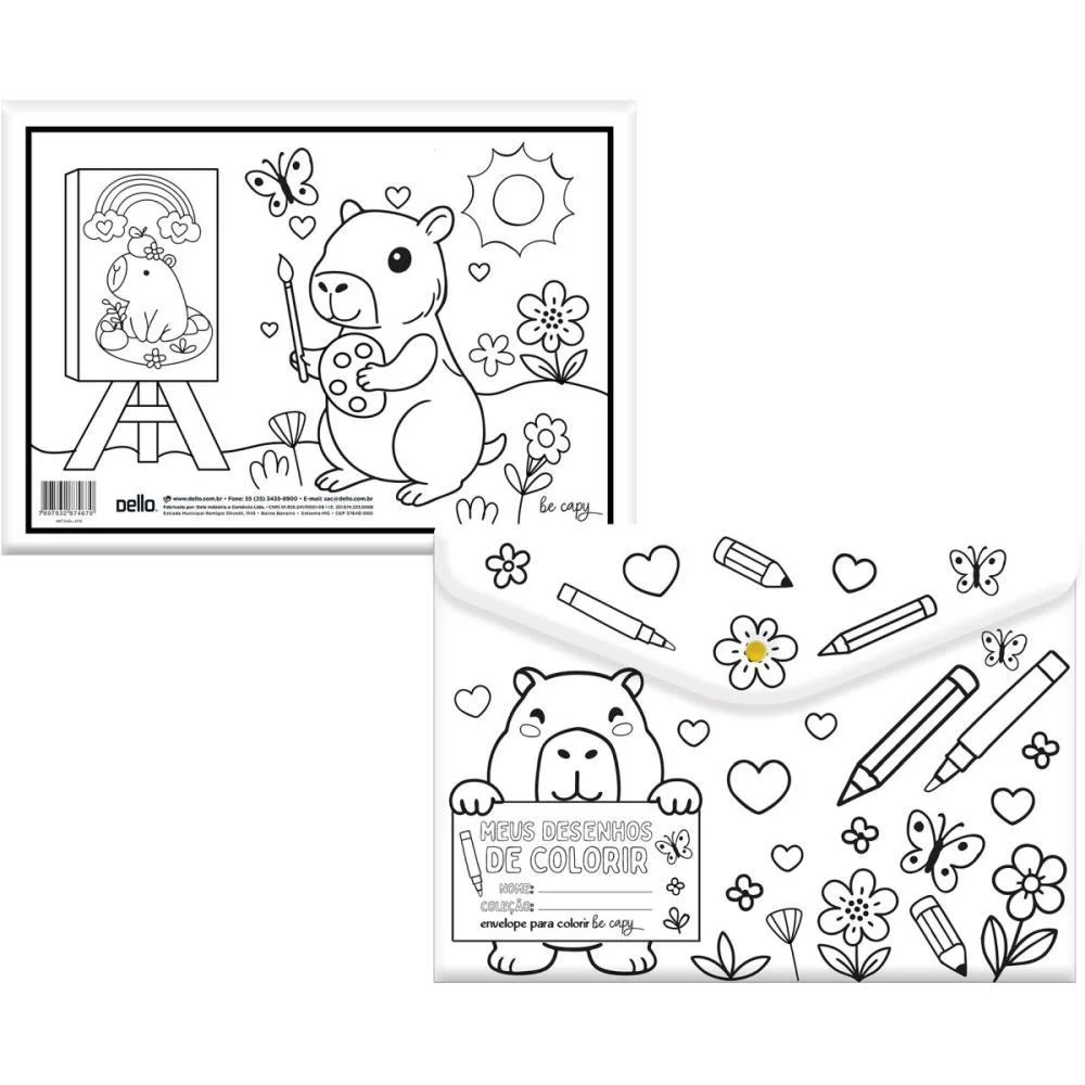 PASTA ENVELOPE CAPIVARA A4 BE CAPPY I C/BOTAO DELLO (PCT.C/10)