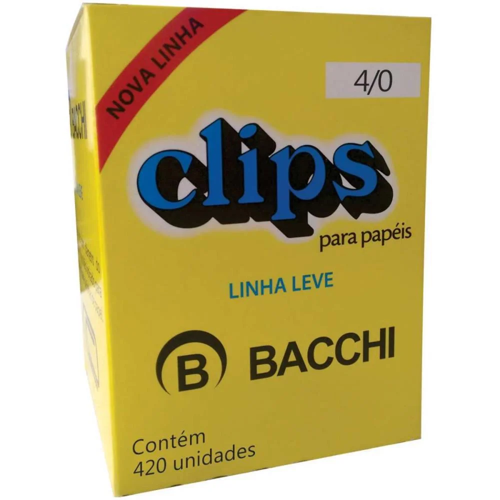 CLIPE GALVANIZADO ACO 4/0 LINHA LEVE 420 UN BACCHI (CAIXA)