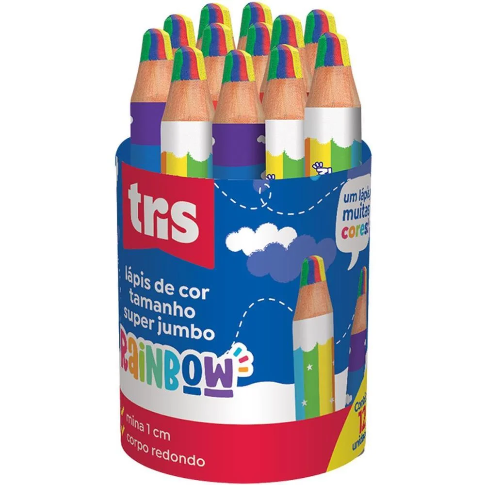 LAPIS DE COR JUMBO TRIS RAINBOW SUPER 12 CORES SUMMIT (POTE-12)