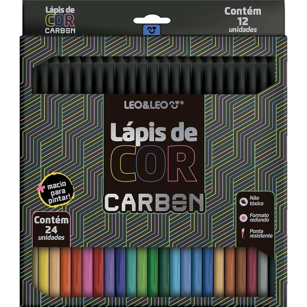 LAPIS DE COR REDONDO CARBON LINE 24 CORES LEONORA (PCT.C/06)