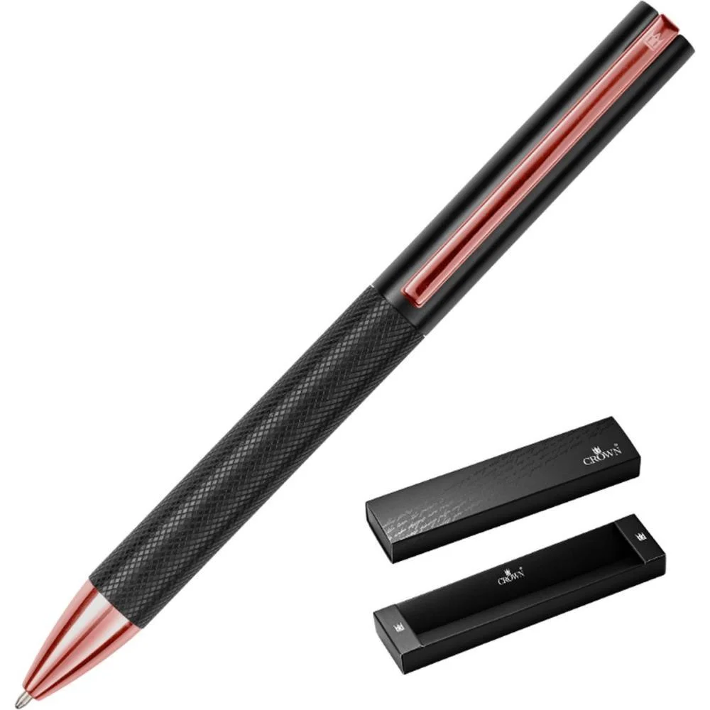 CANETA ESFEROGRAFICA ATHENAS ESFERA PRETA CLIPE ROS CROWN (UNIDADE)