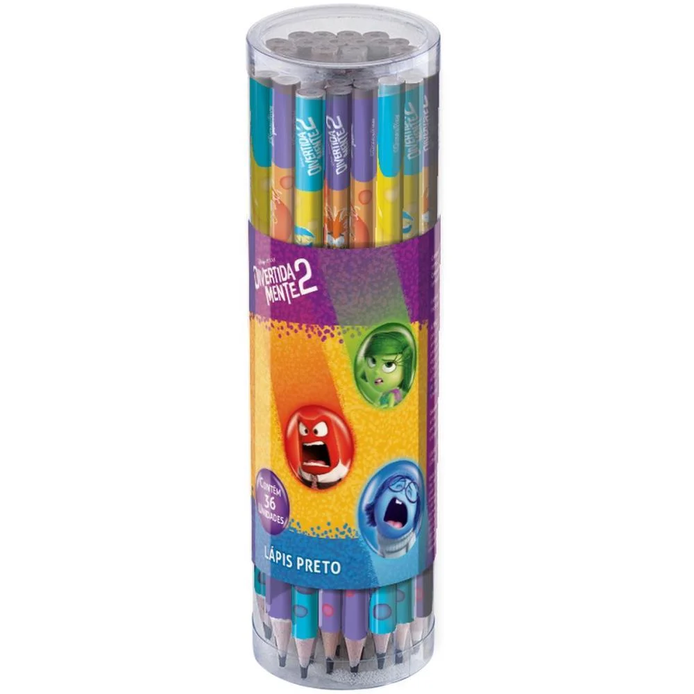 LAPIS PRETO REDONDO DECORADO DIVERTIDAMENTE 2 SUMMIT (POTE-36)