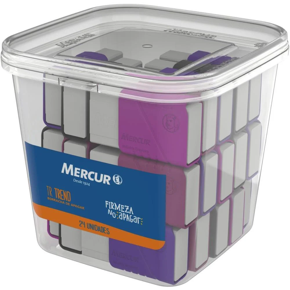BORRACHA BRANCA TR TREND C/CAPA CORES SORTIDA MERCUR (POTE-24)