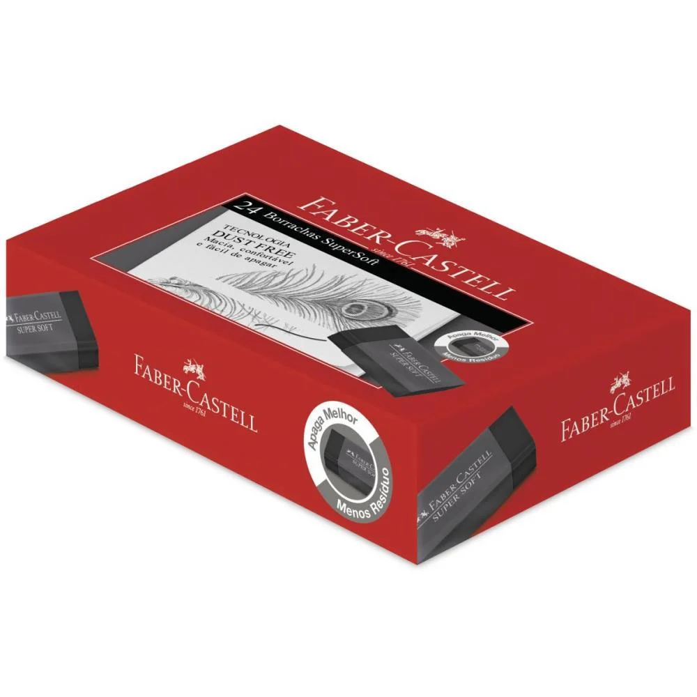 BORRACHA COLORIDA SUPERSOFT FABER-CASTELL (CX.C/24)