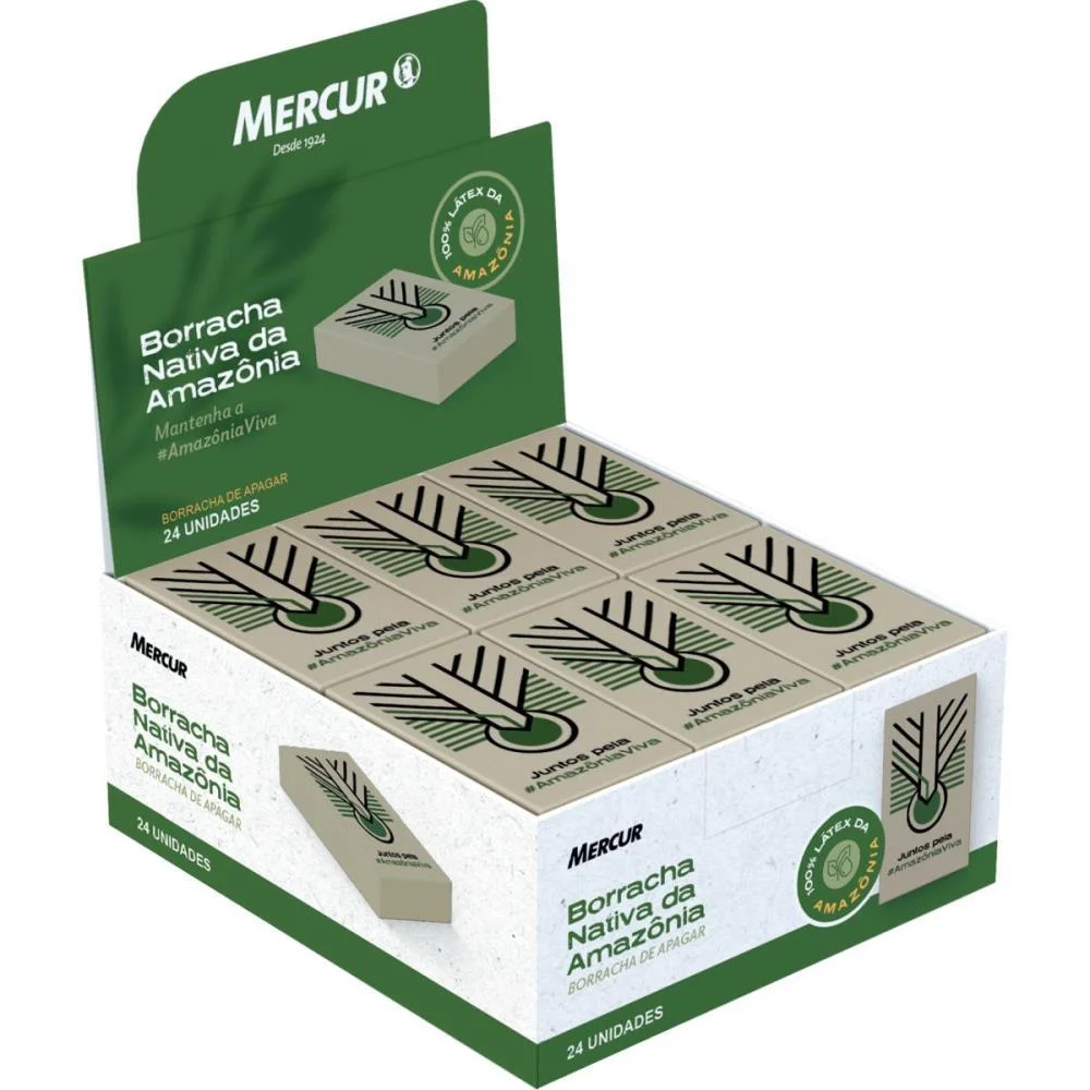 BORRACHA COLORIDA NATIVA AMAZONIA MERCUR (CX.C/24)