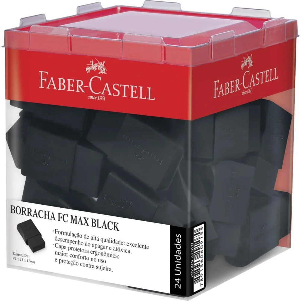 BORRACHA COLORIDA FC MAX BLACK FABER-CASTELL (DP.C/24)