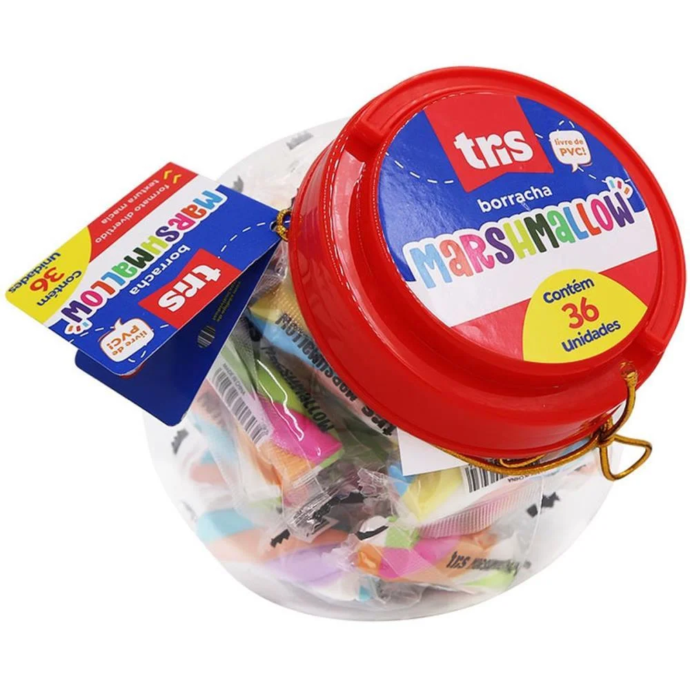 BORRACHA DECORADA TRIS MARSHMALLOW 3 CORES SUMMIT (POTE-36)