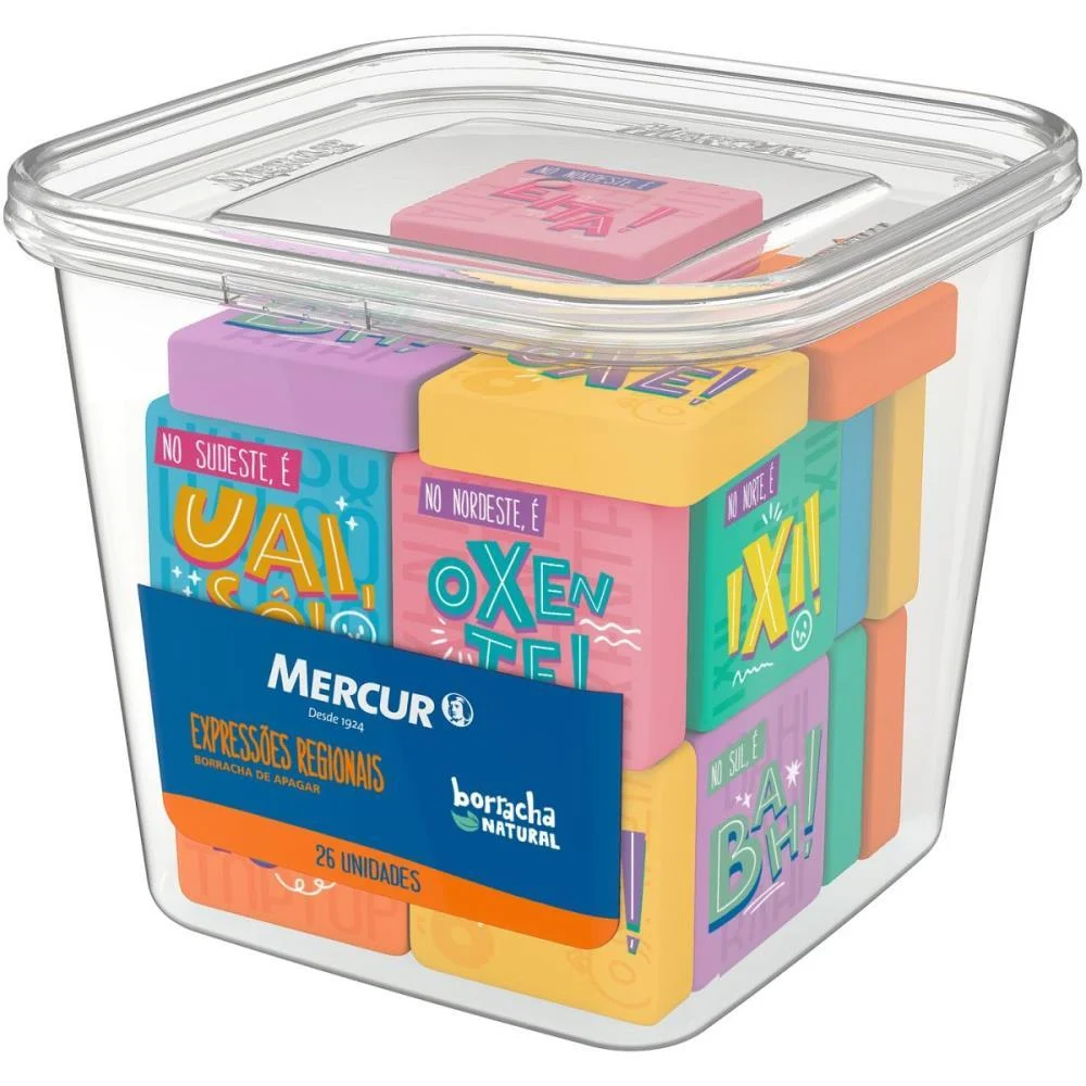 BORRACHA DECORADA EXPRESSOES REGIONAIS SORTIDA MERCUR (POTE-26)