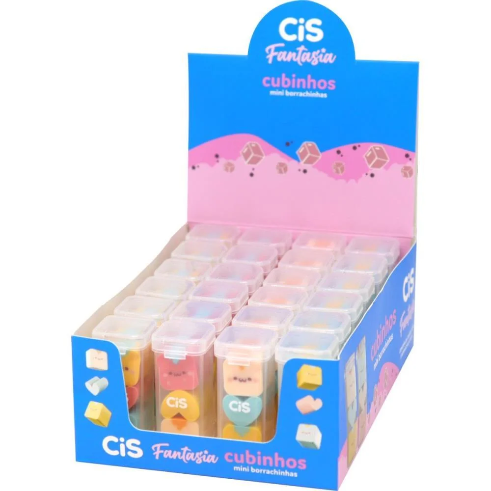 BORRACHA DECORADA CIS CUBINHOS 2MODELOS TB.C/03 SERTIC (DP.C/24)