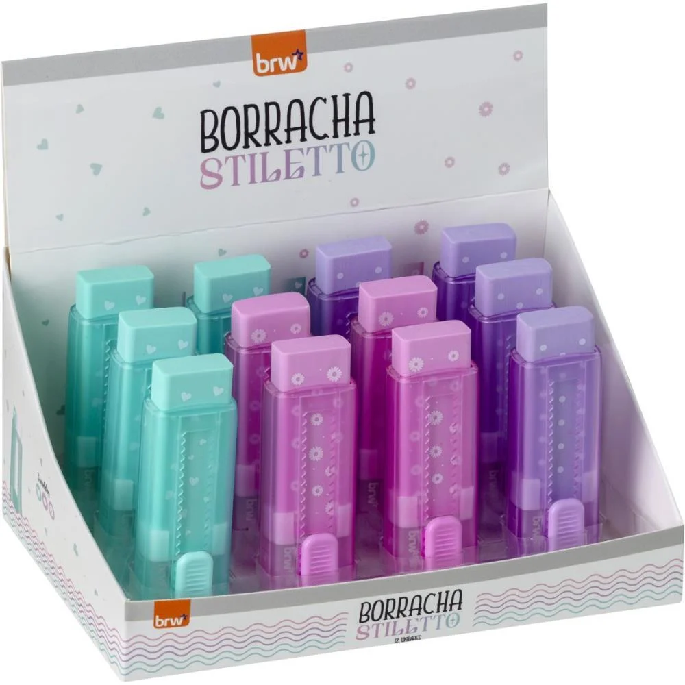 BORRACHA DECORADA BORRACHA STILETTO 3 CORES (S) BRW (DP.C/12)