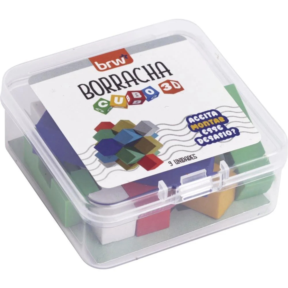 BORRACHA DECORADA CUBO 3D SORTIDO BRW (DP.C/06)