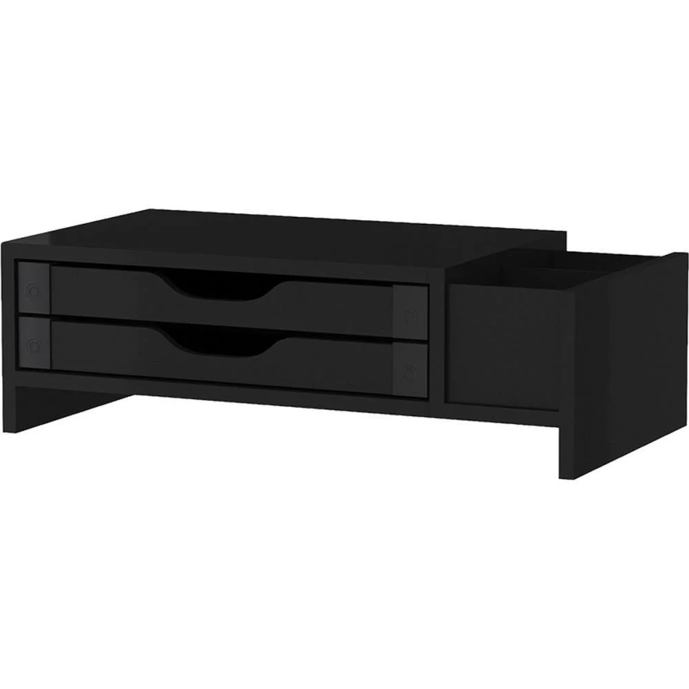 SUPORTE PARA MONITOR 2GAVETAS 49X25,5X15 MDF BLACK SOUZA (UNIDADE)