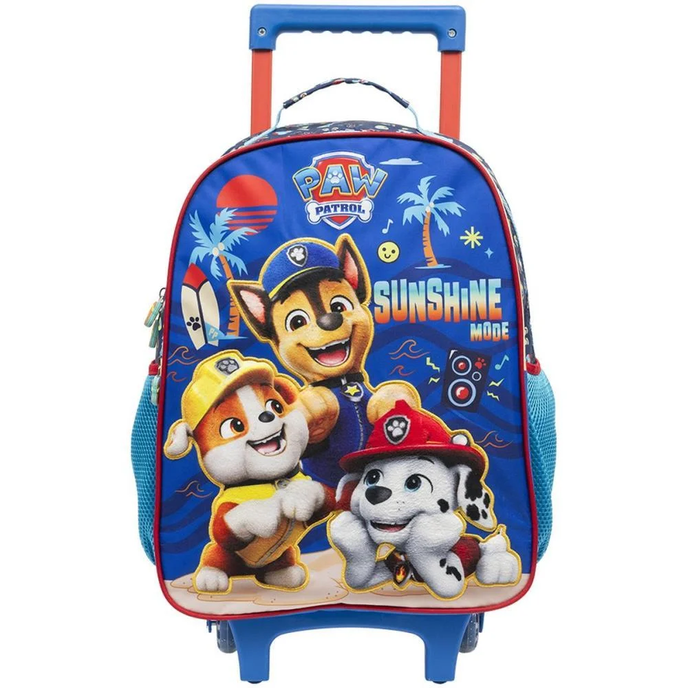 MOCHILA INFANTIL COM RODINHA PATRULHA CANINA SUNSHINE R GR XERYUS (UNIDADE)