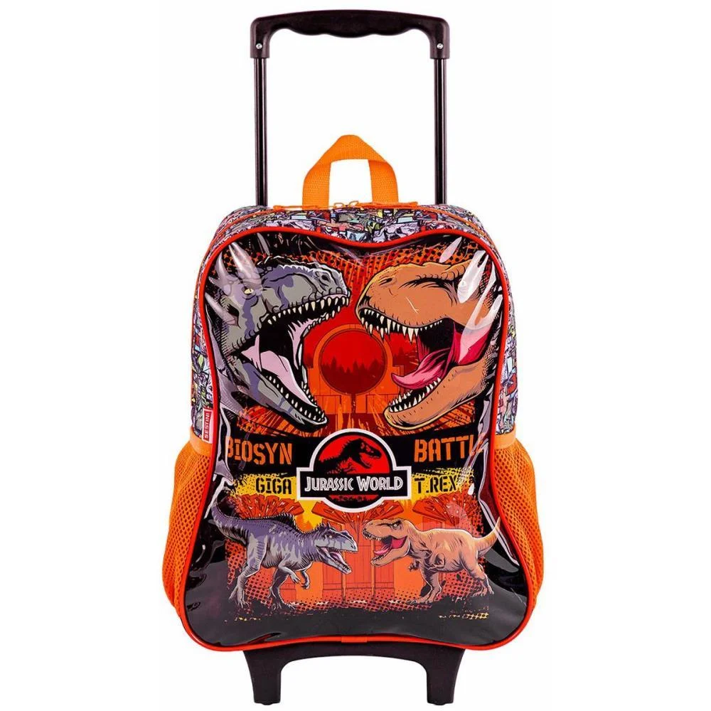 MOCHILA INFANTIL COM RODINHA JURASSIC WORLD BATTLE G 44CM SESTINI (UNIDADE)
