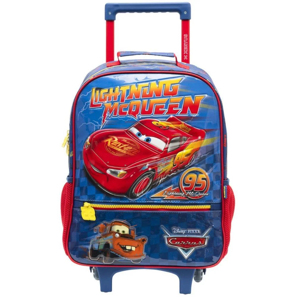 MOCHILA INFANTIL COM RODINHA CARROS X XERYUS (UNIDADE)
