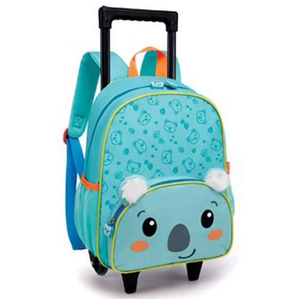 MOCHILA INFANTIL COM RODINHA ANIMAIS MENINO 33CM (S) NOVA RIO (UNIDADE)