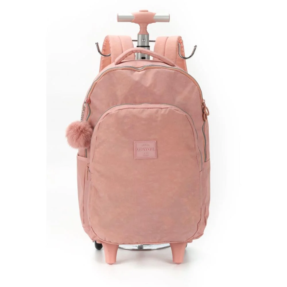MOCHILA COM RODINHA UP4YOU CRINKLE G NUDE LUXCEL (UNIDADE)