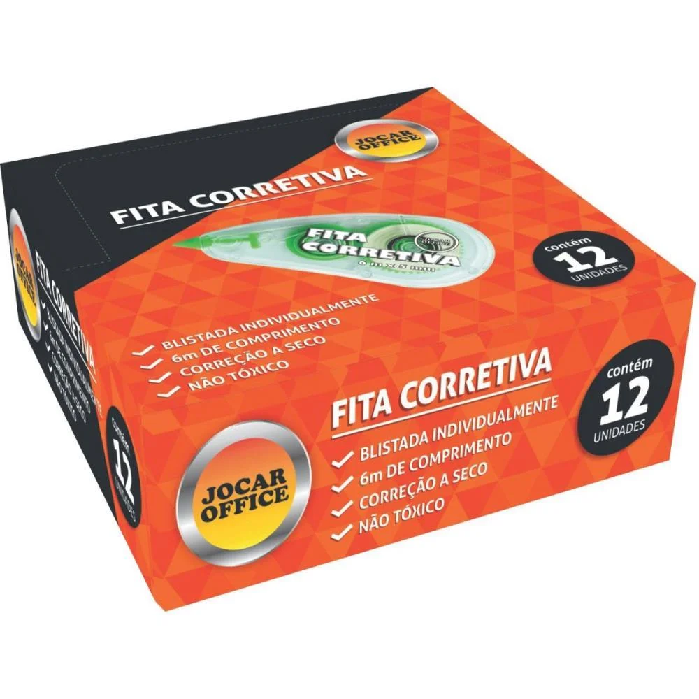 CORRETIVO EM FITA JOCAR OFFICE 6M LEONORA (CX.C/12)