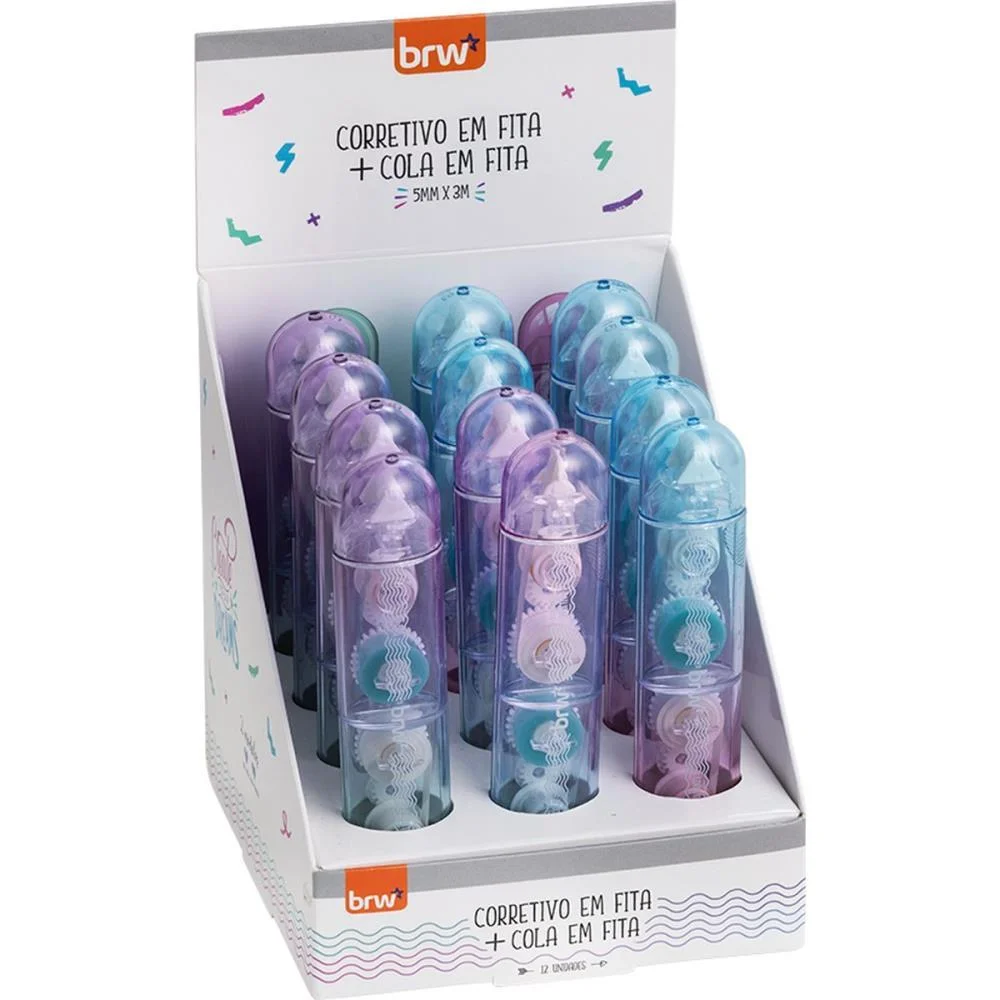 CORRETIVO EM FITA CORRET+COLA EM FITA 5MMX3M (S) BRW (DP.C/12)