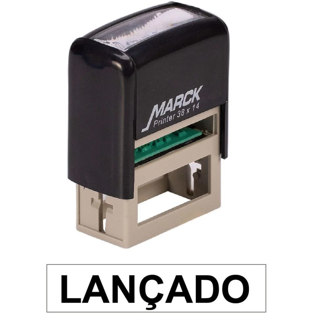 CARIMBO AUTOENTINTADO LANCADO AUTOM. 38X14MM PT CARBRINK (UNIDADE)