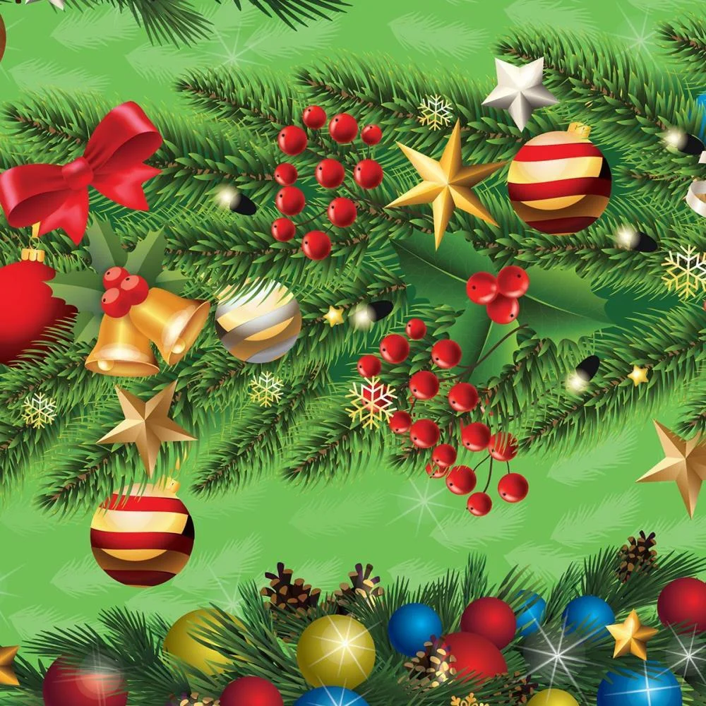 PAPEL PRESENTE BOBINA COUCHE 60CM. MOD.260 ARVORE DE NATAL GESSELE (BO-100MTS)