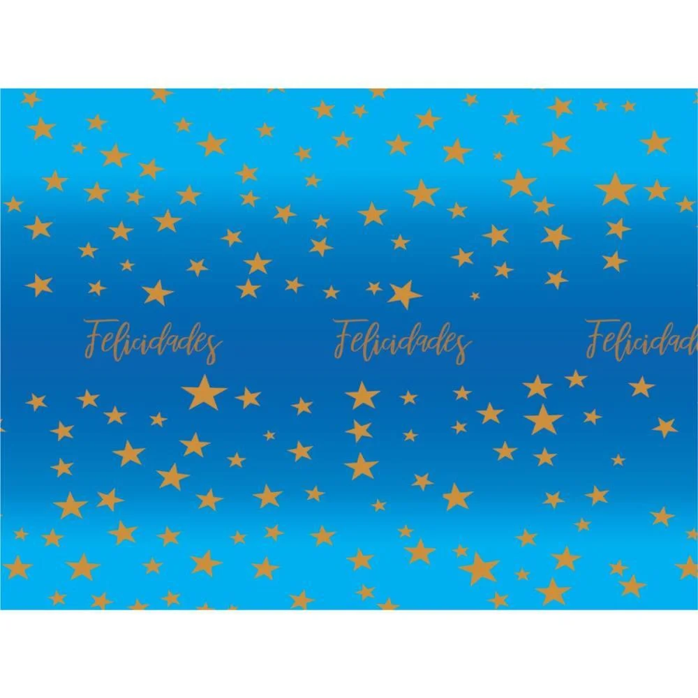 PAPEL PRESENTE BOBINA COUCHE 60CM.MOD.283 CEU ESTRELADO V.M.P. (BO-100MTS)