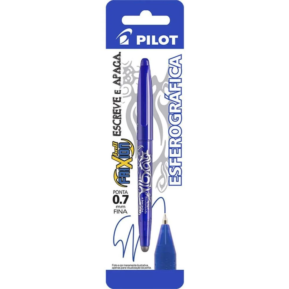 CANETA APAGAVEL ESFEROGR.FRIXION BALL 0.7MM AZ PILOT (BLISTER)