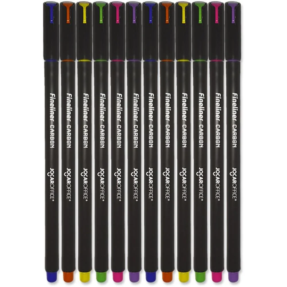 CANETA COM PONTA POROSA FINELINER 0.5MM CARBON LINE 12 LEONORA (BL.C/12)