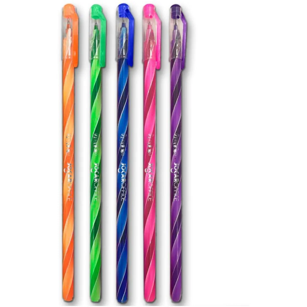 CANETA ESFEROGRAFICA WOW FUN 0.7MM PERFUMADA 5CORES LEONORA (BLISTER)