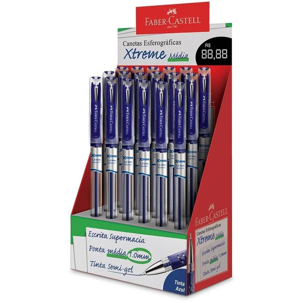 CANETA ESFEROGRAFICA XTREME 1.0MM AZUL FABER-CASTELL (DP.C/18)
